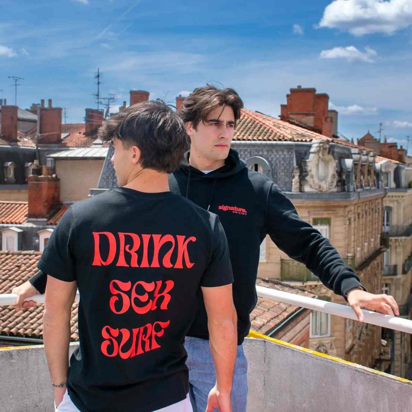 T-shirt DRINK SEX & SURF